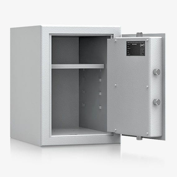 Sejf domowy SD 120-02 z zamkiem kluczowym, w kolorze RAL 7035